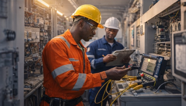 Engineering team on site